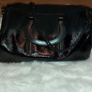 Vince Camuto Patent/Suede bag